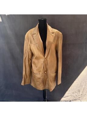 Brown leather jacket